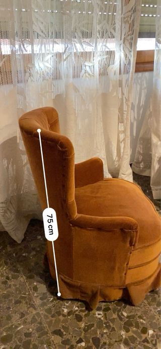 Butaca vintage de terciopelo
