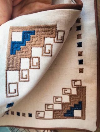 Set 2 Fundas Cojín Decorativas.Bordado ÉTNICO