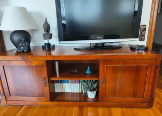 Mueble TV Madera Cerezo Maciza