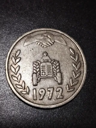 Moneda Argelia 1972 Tractor