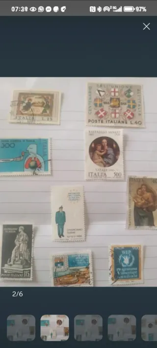 9 Francobolli Italiani Usati 1966-1996