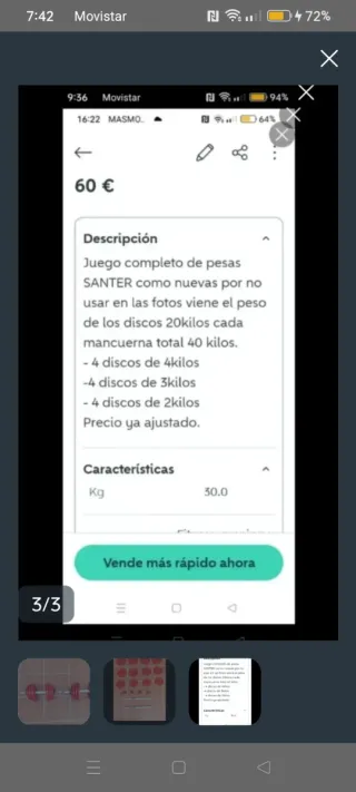 Juego 2 Mancuernas SALTER 40kg