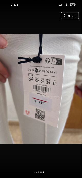 Jeans blancos Bershka