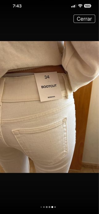 Jeans blancos Bershka