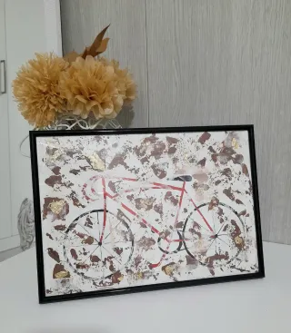 Cuadro Bicicleta Abstracta