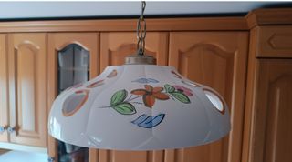 Lámpara cerámica cocina artesanal floral