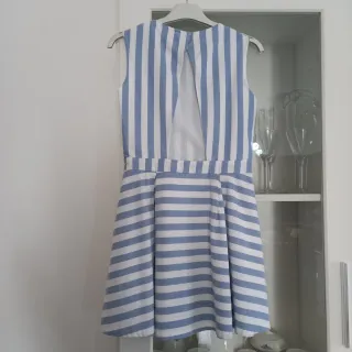 Vestito elegante righe 10-11 anni