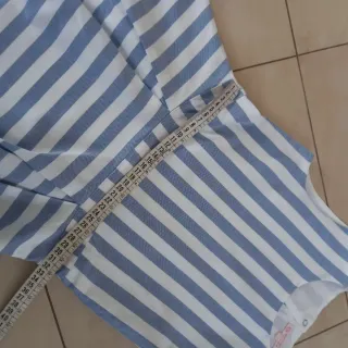 Vestito elegante righe 10-11 anni