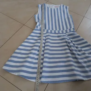 Vestito elegante righe 10-11 anni