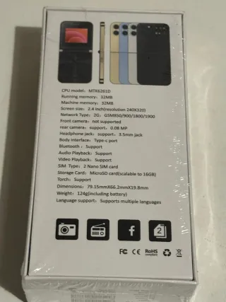 Flip phone nero/argento