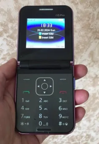 Flip phone nero/argento