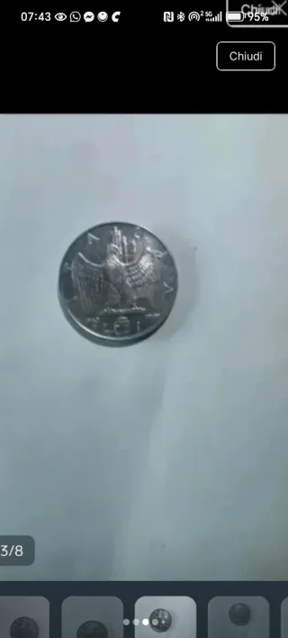 Moneta 1 Lira Regno d'Italia