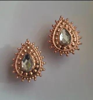 Pendientes dilatación lágrima Rose Gold 20mm
