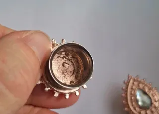 Pendientes dilatación lágrima Rose Gold 20mm