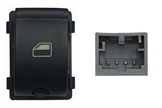 Boton Elevalunas Delantero Derecho + Trasero Derecho Ó Izquierdo (Negro) /Blanco) (4Pins) para Audi A4 2004 y TT 2006 y Seat EXEO 2009