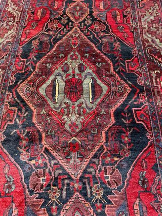Tappeto Persiano Antico Lana Rosso Blu