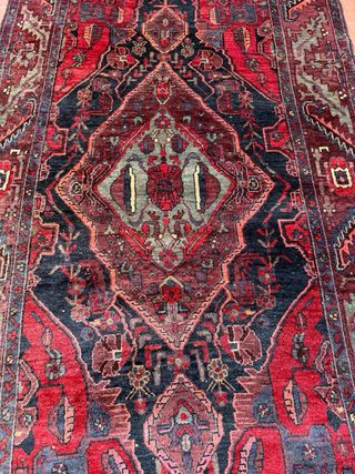 Tappeto Persiano Antico Lana Rosso Blu