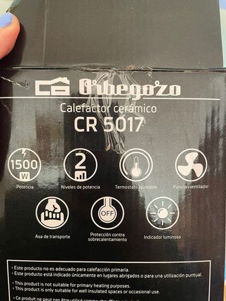 Calefactor eléctrico Orbegozo