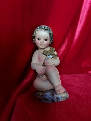 Niño Jesús Olot 10cm con Cruz Dimosa