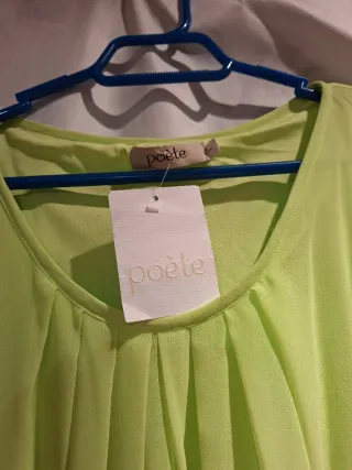 Vestido POETE verde talla 30-40 NUEVO.