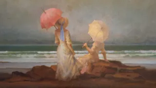 Cuadro Marco Dorado y Multicolor