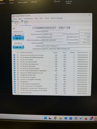 3x SSD Crucial 500GB