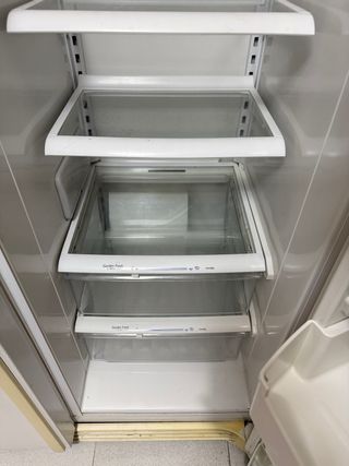 Nevera doble puerta blanca