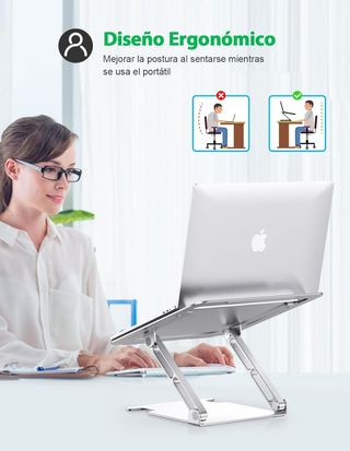 Soporte Portatil Mesa Estable Compatible con MacBook Pro y Tabletas 10-16”