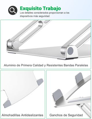 Soporte Portatil Mesa Estable Compatible con MacBook Pro y Tabletas 10-16”