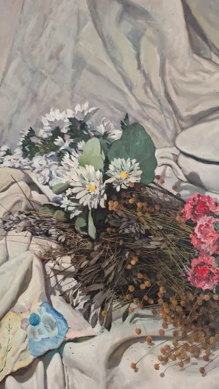 Cuadro decorativo tela floral