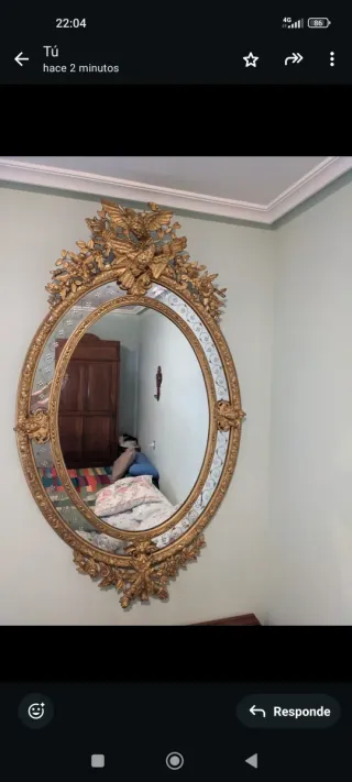 Espejo Luis XVI Dorado