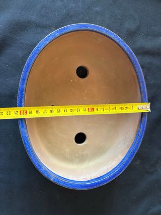 Maceta Bonsái Cerámica Azul