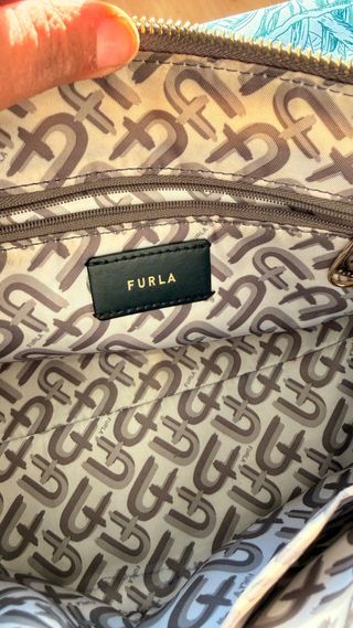 Bolso Furla Original Beige y Gris negro