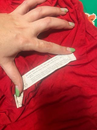 Camiseta acampanada de manga larga roja Berska L