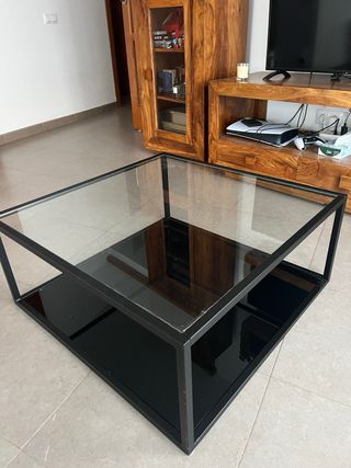Mesa de centro Blackhill cristal y metal Kave Home