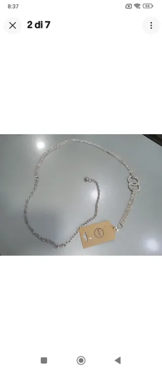 Cintura gioiello argento con brillantini