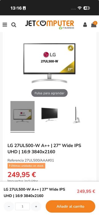 Monitor LG Negro