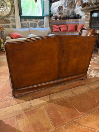 1 Divano e 2 poltrone in pelle vintage mid century