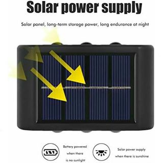 Set di 2 plafoniere solari LED per esterni IP65