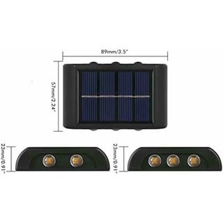 Set di 2 plafoniere solari LED per esterni IP65