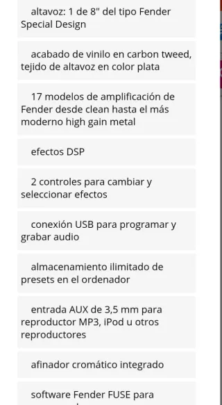 Amplificador Guitarra Fender Mustang I