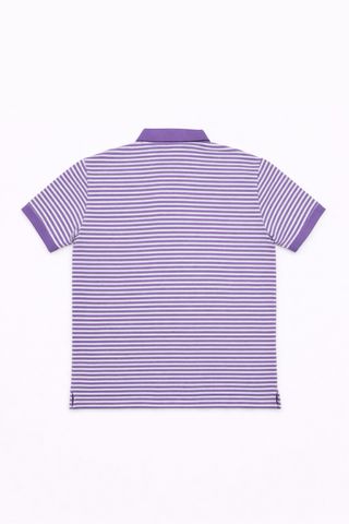 Polo Ralph Lauren a righe viola e bianche taglia M