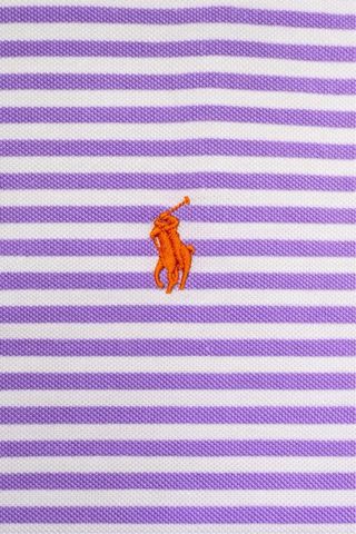 Polo Ralph Lauren a righe viola e bianche taglia M