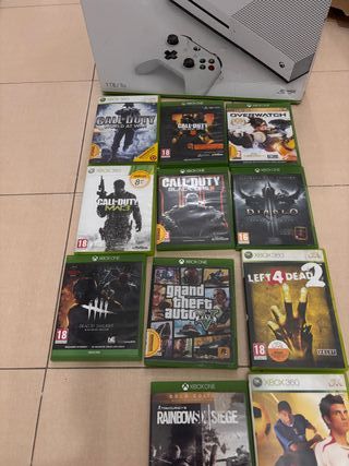 Xbox One S + 2 mandos + juegos