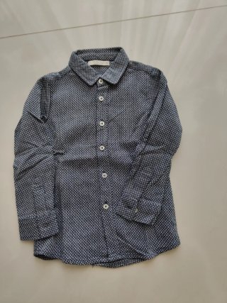 Camicia bambino blu microfantasia 3-4 anni