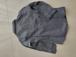 Camicia bambino blu microfantasia 3-4 anni