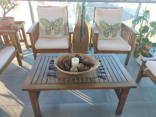 Conjunto Muebles Jardín Madera Acacia (6 piezas)