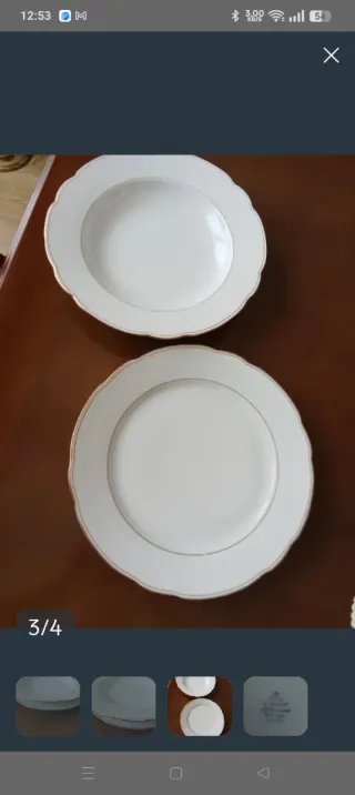 Vajilla Porcelana Alemana Dorada