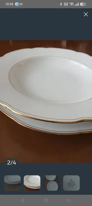 Vajilla Porcelana Alemana Dorada