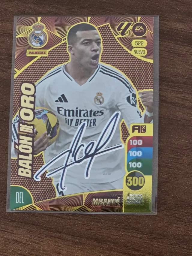 Carta Mbappé Balón de Oro Panini Adrenalyn XL